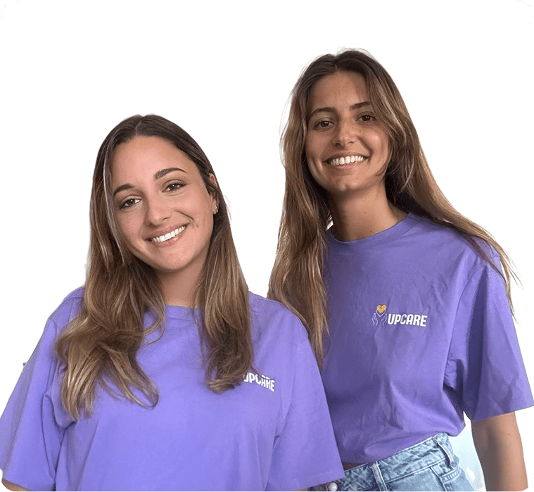 UpCare — Logo et photo de Natasha et Charlotte, psychologues UpCare